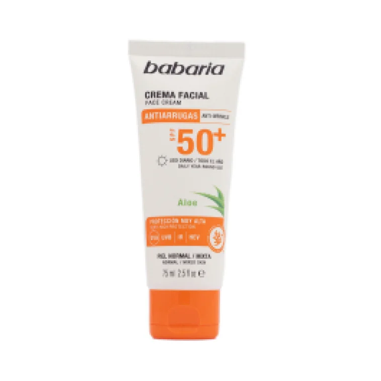 Babaria Crema Facial Solar con Aloe Vera SPF 50+: protección seria a precio de risa